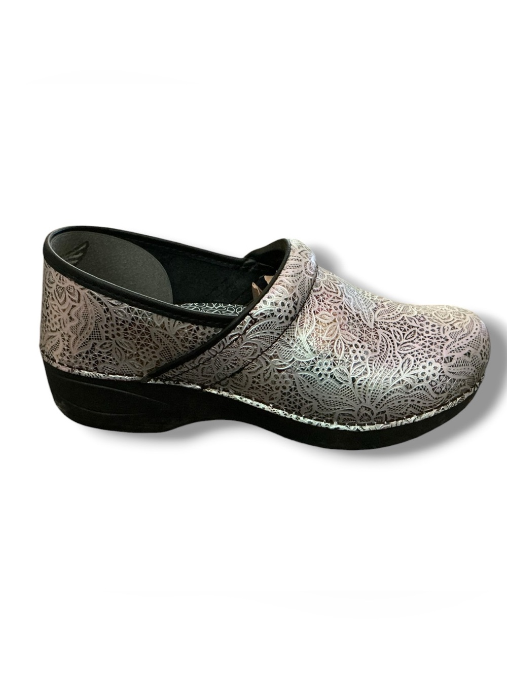 Dansko XP 2.0 Floral Clogs Size 41 Iridescent Comfort Nursing Professional Shoes